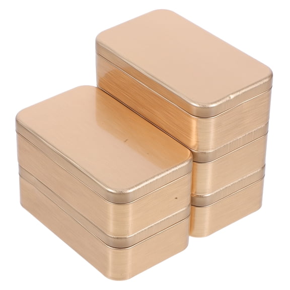 TEHAUX Set of Metal Tin Boxes for Storage and Small Item Organization, Decorative and