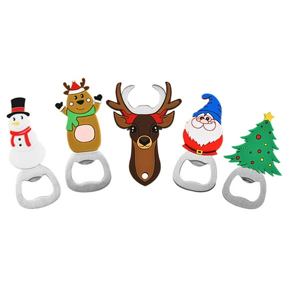 5-Piece Metal Bottle Opener Set in Assorted Colors, Unique Party Favor Gifts for Friends, Family, Christmas and Holiday Celebrations