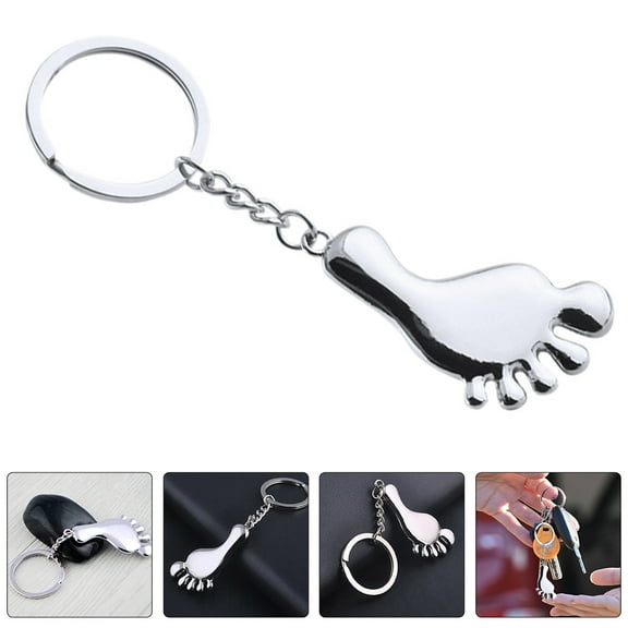 unbranded 5Pcs Portable Zinc Alloy Keychain Silver Decorative Key Everyday Use