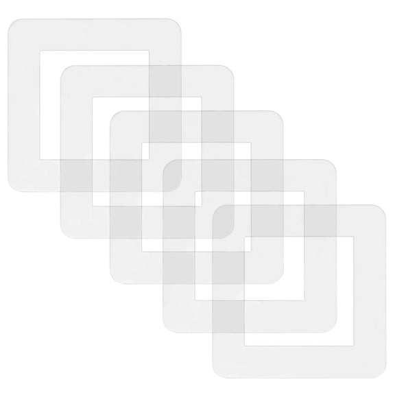 TEHAUX 5Pcs Transparent Wall Plate Cover Acrylic Light Switch Surround for Walls