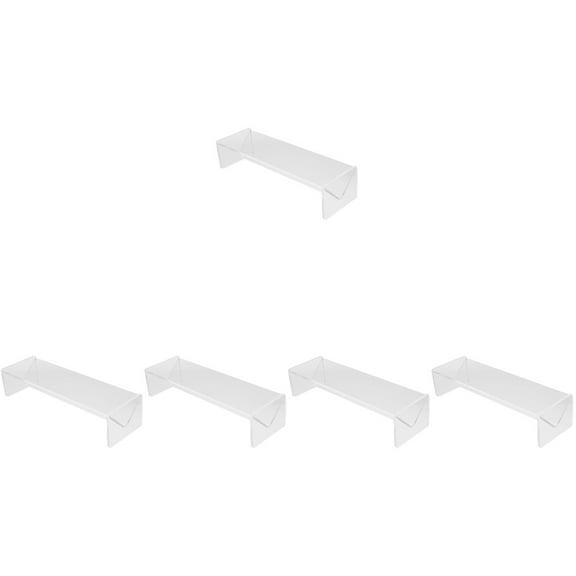 unbranded 5pcs Acrylic Rectangular Cookie Tray Restaurant Dessert Tray Fruit Food Display Rack