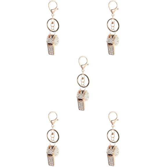unbranded 5pcs Alloy Key Chain Wear-resistant Alloy Whistle Decorative Bag Pendants Key Supply
