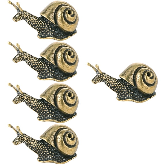 unbranded 5pcs Brass Snail Craft Desktop Snail Decor Home Retro Snail Modeling Ornament
