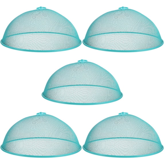 unbranded 5pcs Iron Food Cover Dome Screen Food Covers Tents Dome Mesh Reusable Food Tent