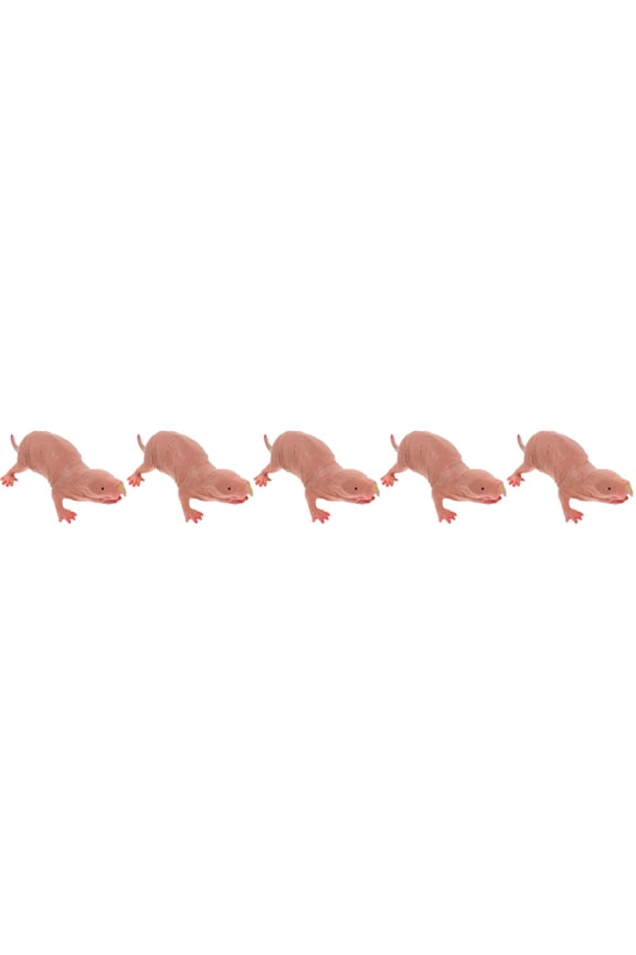 5pcs Lifelike Mole Statue Simulation Mole Figurine Children Mole Craft Mole Sculpture Mole Animal Model