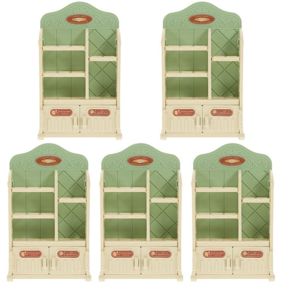 unbranded 5pcs Mini Hose Storage Shelf Model Simulated Storage Rack Prop Doll House Layout Furniture Model