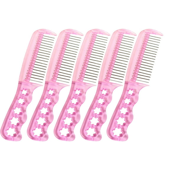 unbranded 5pcs Wig Steel Comb Set Anti-Static Steel Hair Combs Wigs Hairdressing Comb For Smooth And Without Tangle Wigs Home Salon Special Events