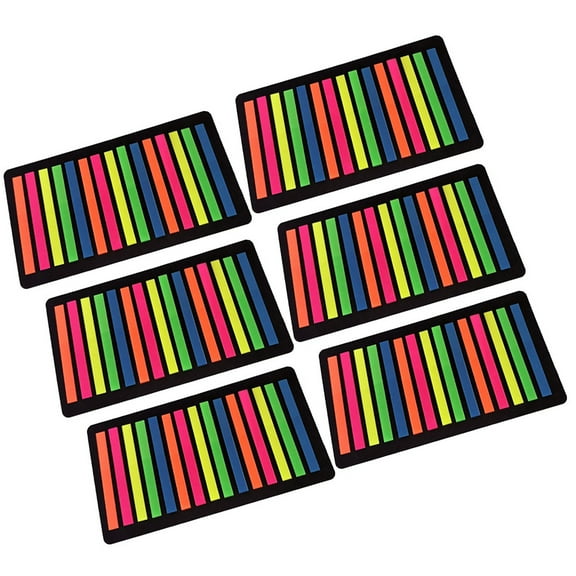 unbranded 6 Books Highlighter Tape Removable Fluorescent Transparent Strips
