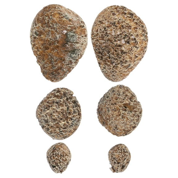 LITINKIMI 6PCS Fake Stone Yellow Decorative Rock for Garden and Yard with Realistic Appearance for Flowerpot Decor