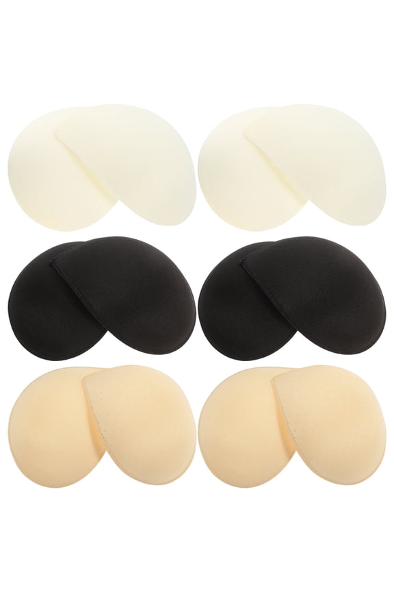 6 Pairs Swimsuit Padding Inserts Cup Backless Dress Bra Pads Natural Shape