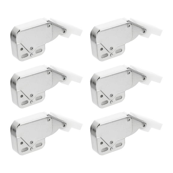 SKISUNO 6Pcs Push-in Touch Lock Spring Loaded Snap for Cabinet and Furniture Strong Durable Assorted Color