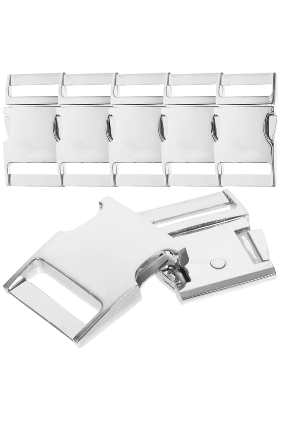unbranded 6 Pcs Chain Bag 25mm Alloy Buckle Backpack Buckle Travel 0.6X2.9X5.1CM Silver