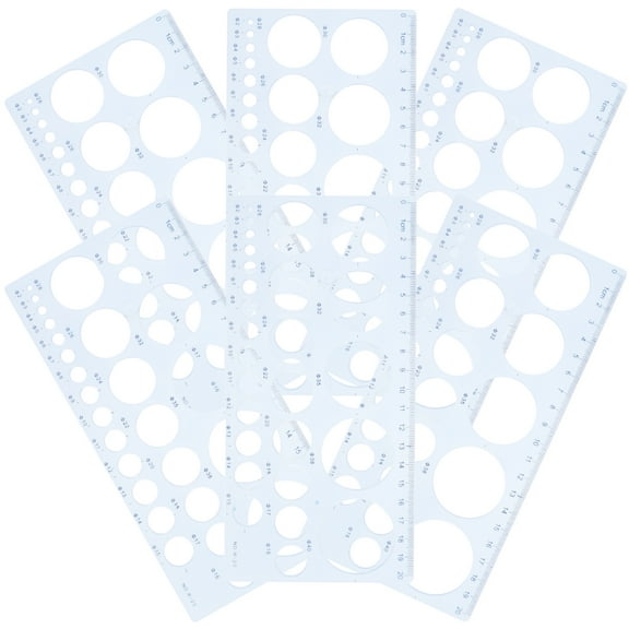 unbranded 6 Pcs Circle Maker Stencils Round Hole Ruler Drawing Template