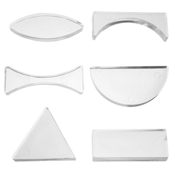 6 Pcs Optical Lenses Optical Acrylic Lenses Physics Experimental Teaching Tool Acrylic Optical Lens