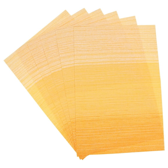 unbranded 6 Pcs Dinner Mats of Card Striped Placemats Heat Insulation Place Mat 45X30CM