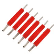 Luxshiny Tire Valve Core Tool Red Iron 6Pcs 4.5X0.6In