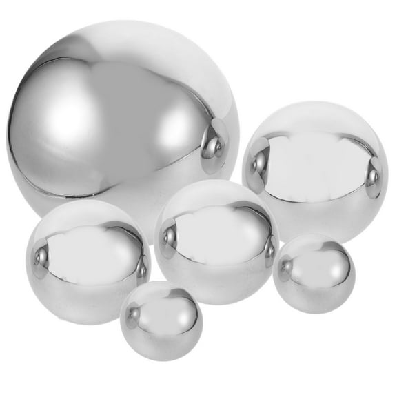 Raindrops MLINS 6pcs Polished Reflective Garden Sphere Balls Outdoor Hollow Mirror Gazing Globe for Displays Ornament Decorations