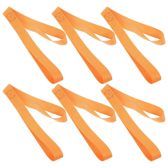 WEUVEB Heavy Duty Soft Loop Tie Down Straps Orange for Storage Use 6Pcs