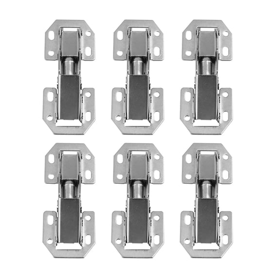 6 Pcs Kitchen Cabinet Hinges, Strong Contraction, Cold-Rolled Steel, Hardware Set
