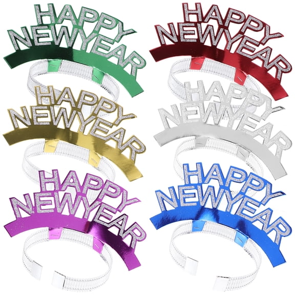 KHBUAB 6Pcs New Years Eve Party Headband Assorted Color Hair Decor Ideal for Carnival and Masquerade