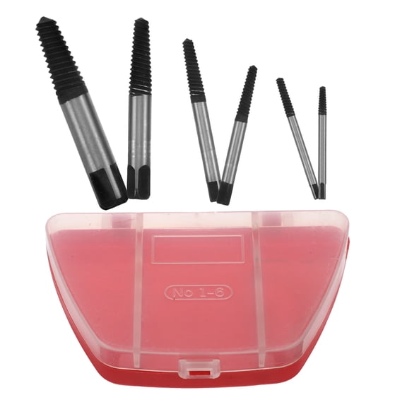 LITINKIMI Extractor Bit Set Broken Bolt Remover Multi Carbon Steel 6pcs For Professionals