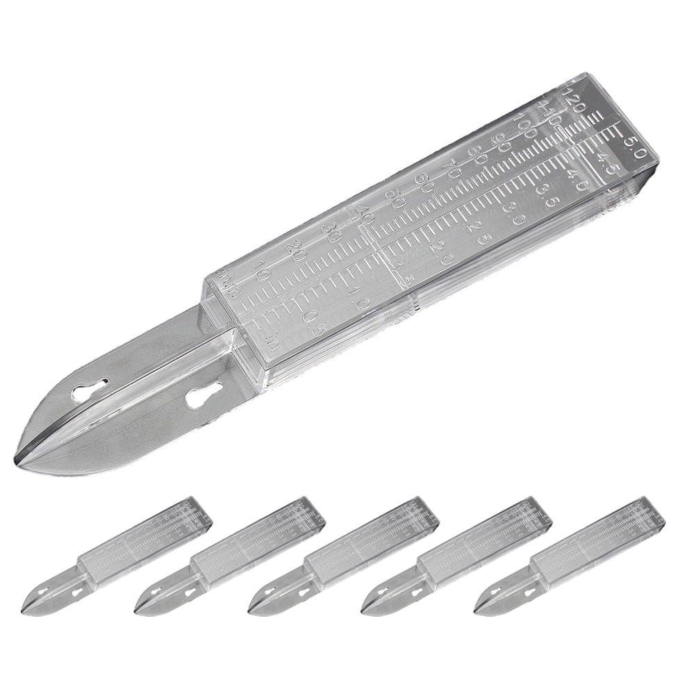 FONDOTIN Outdoor Garden Rain Gauge Set, Transparent, Easy to Install, Accurate Measurement, 6-Piece Weather Tracking Tools