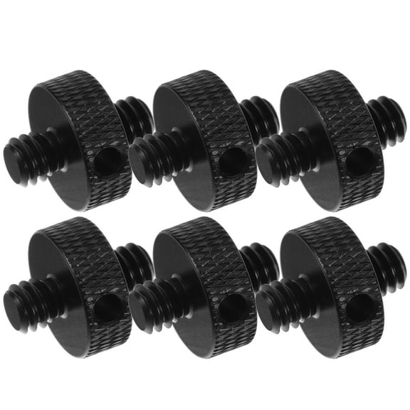 unbranded 6 Pcs Tripod Mount Screw Replacement 1/4 Camera Phone Clamp Monitor Black