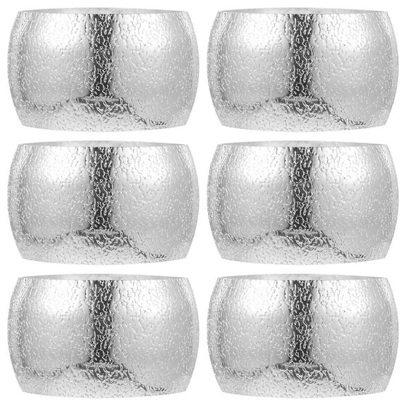 unbranded  6 Pcs Wedding Decorations Silver Napkin Ring Banquet