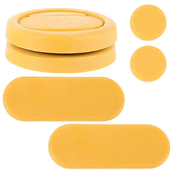 KAKOWELY Skateboard Wax Skateboard Gloves Sliders Yellow Polypropylene 6Pcs For Longboarding