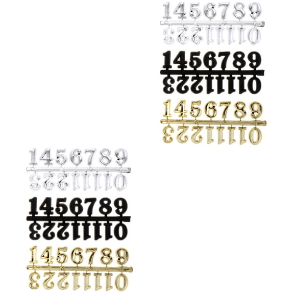 unbranded 6 Sets  Clock Numerals Wall Clock Number Digital Clock Number Replacement Clock Numbers