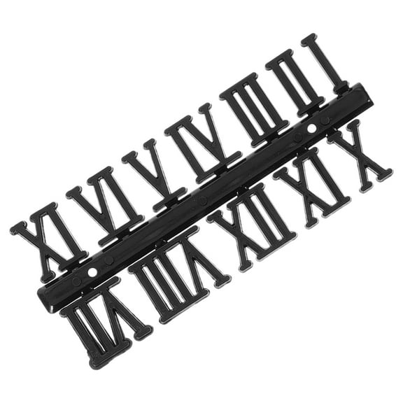 KHBUAB 6Sets Black Clock Numbers Kit Roman Numerals DIY Wall Clock Replacement Supplies