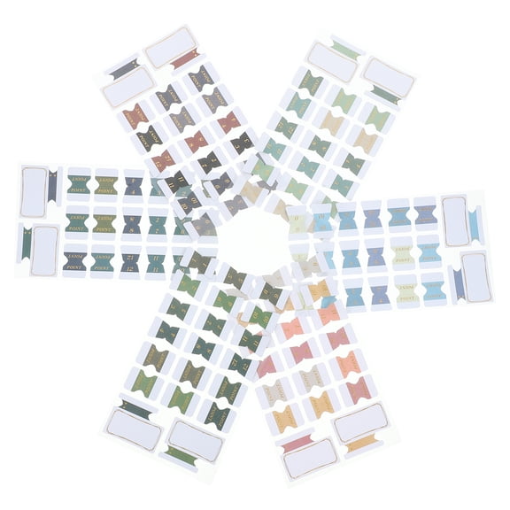 KALLORY Book Tabs for Annotating Books Page Markers Paper Assorted Color Students Work 6 Sheets