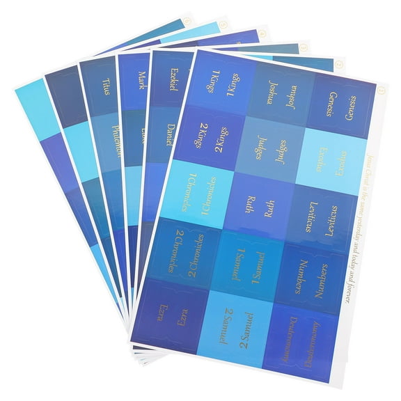 SEWCHICS Small Page Tabs Monthly Tabs Sticky Tabs Page Markers Blue Self-Adhesive Stickers 6 Sheets