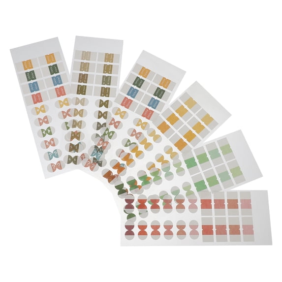 unbranded 6 Sheets Cute Office Supplies Tabs Sticky Labels and Colored Index Stickers