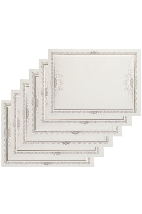 6 Sheets White Cards Award Paper Honor Certificate Inner Page Convenient Staff