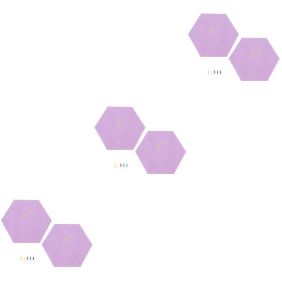 unbranded 6 pcs Hexagon Shape Wall Stickers Hexagon Wall Decor Felt Wall Decorative Ornaments