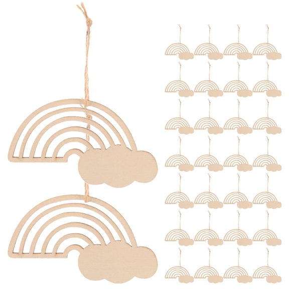 unbranded  60 Pcs DIY Handmade Crafts Rainbow Wood Chips Child