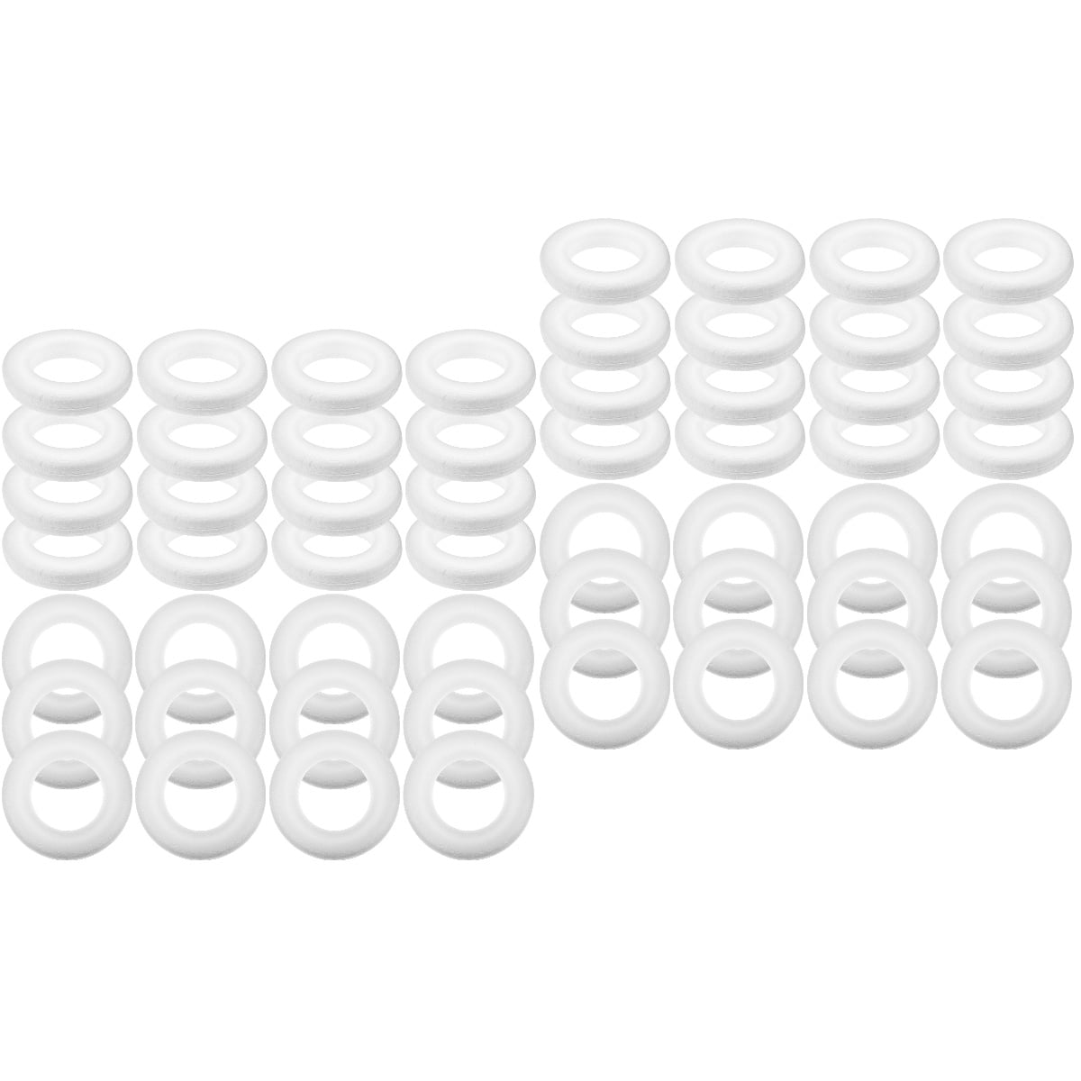 ROMANSENTIAL Foam Circles for Crafts Christmas Decoration Easy to Decorate 60Pcs