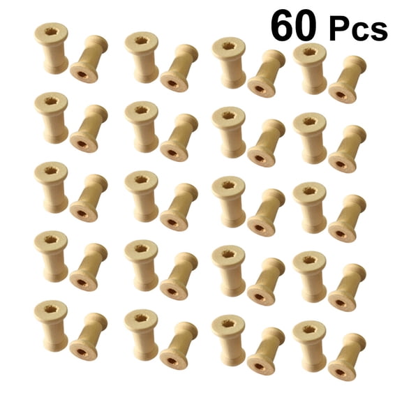 unbranded  60 Pcs Log Spool Removable Decor Jumbo Craft Imitation Loofah Cup Brush