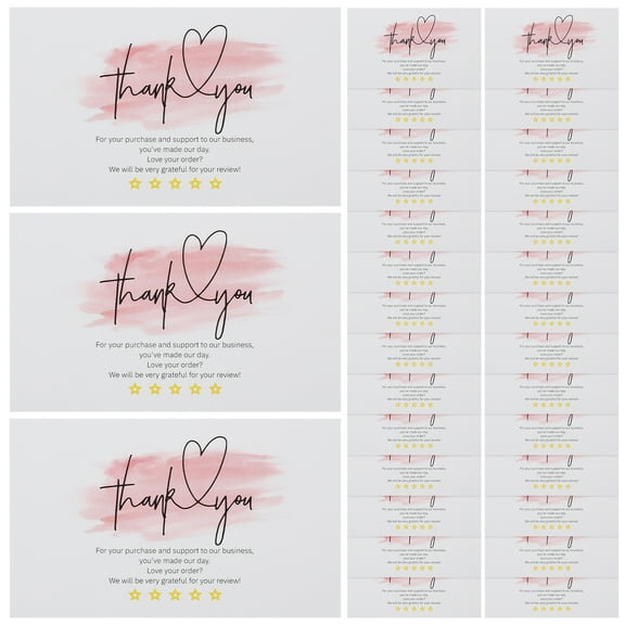 KALLORY Thank You Cards Bulk White Paper 60Pcs Chic Business Cards