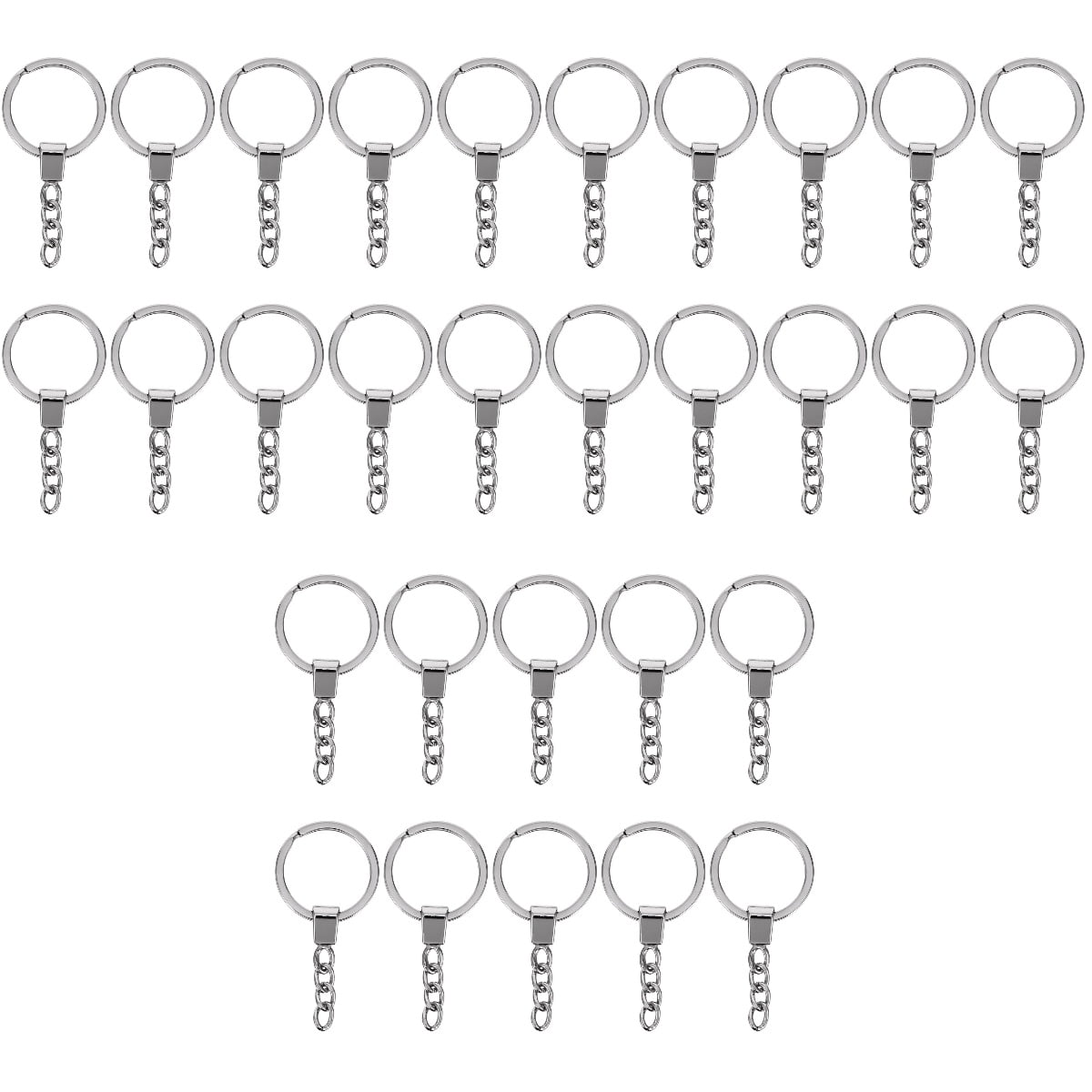 unbranded 60 pcs Key Chain Fashionable Lost-proof Key Chain Metal Key ...