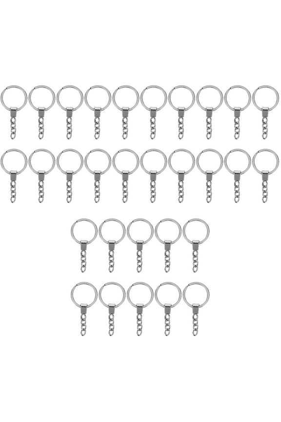 60 pcs Key Chain Fashionable Lost-proof Key Chain Metal Key Chains (Nickel Color)