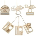 thumbnail image 1 of TEHAUX 6-Piece Wooden Christmas Decorations Set Multi-Functional Money Hanger for Closet Holiday Home and Party Decor, 1 of 8