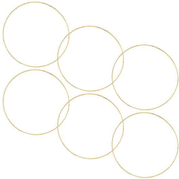 FRCOLOR 6Pcs Metal Crafting Ring for DIY Projects and Artisans 11.79X11.79X0.39in