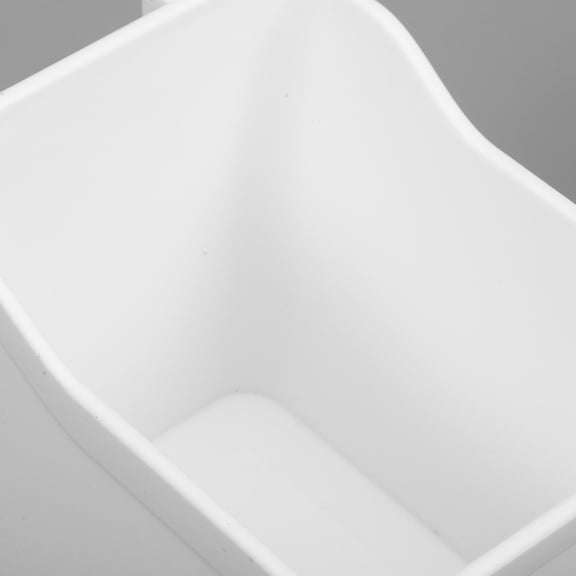 OULII 6Pcs White Pegboard Storage Cups and Bins for Small Parts Sorting in Office and Garage