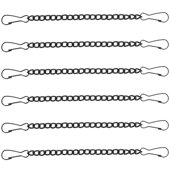 unbranded 6pcs Black Picture Hanging Chains Versatile Hanging Chains Glass Window Hanging Chain For Door Signs And Fire Safety Indicators For Home And Office