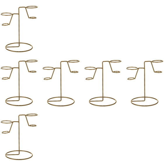 unbranded 6pcs Ice Cream Stand Iron Art Cone Holder Rack Baking Cooling Rack Display Stand
