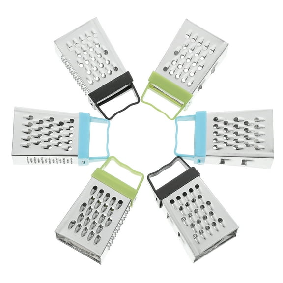 unbranded 6pcs Mini Cheese Grater Stainless Steel Small Box Grater Vegetables Shredder Handheld Kitchen Tool for Slicing Cheese Ginger Potatoes