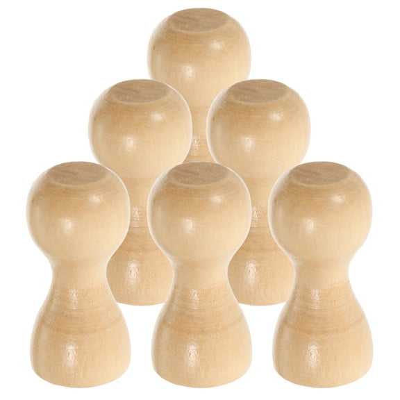 unbranded 6pcs Wooden Shaker Peg Wood Screw On Door Coat Rack Unfinished Wood Diy Row Hook Clothes Hanger Racks For Hanging Hats Towel Paint Diy