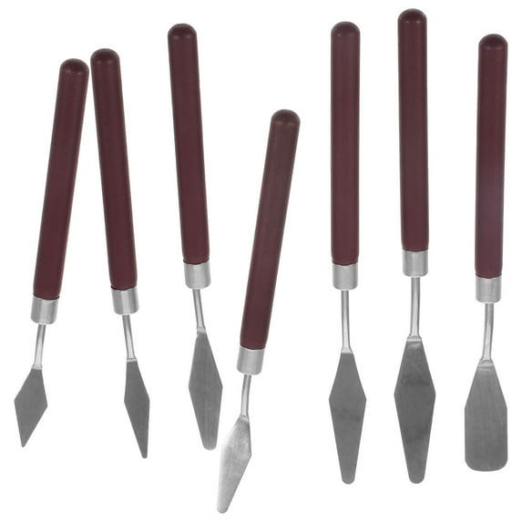 unbranded 7 Pcs Art Painting Shovels Oil Painting Supplies Color Mixing Spatulas Oil Paint Scraper 18.20X1.70X1.20CM
